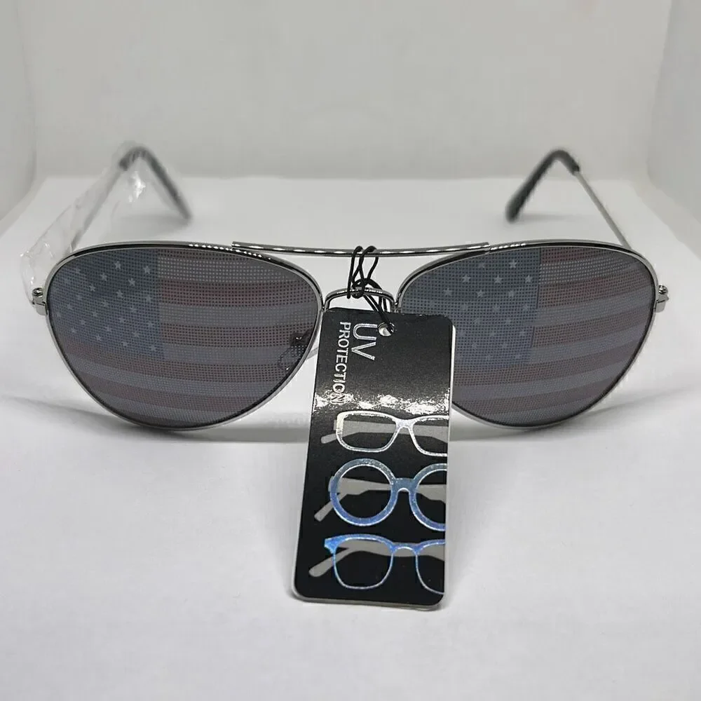 Aviator Patriotic Unisex USA 4th of July Independence Day Sunglasses